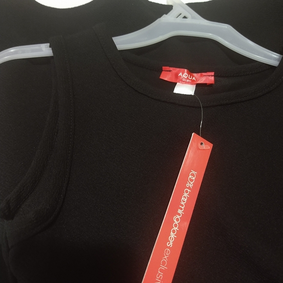 Aqua Youth Solid Black A-line Sleeveless Dress - Picture 14 of 16